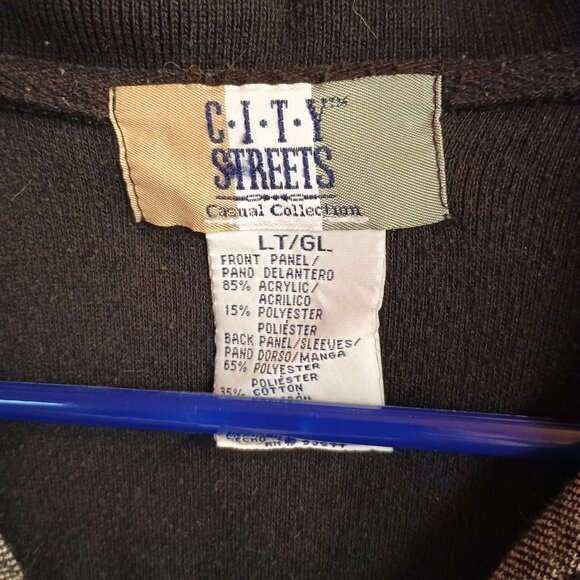 Vintage City Streets Men's Sweater Polo Button Down - Picture 3 of 4